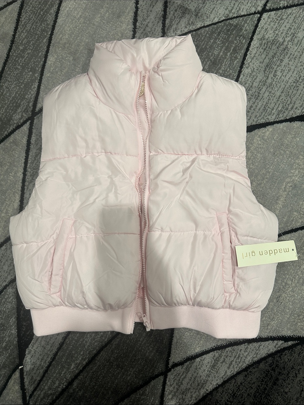 Madden Girl Pale Pink Puffer Vest